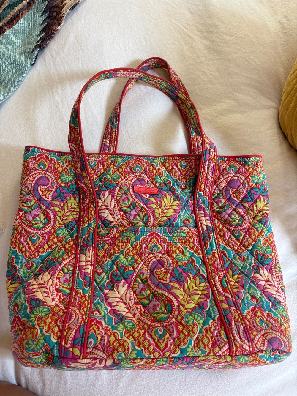 Vera Bradley Quilted Floral Paisley Tote Bag - Multicolor